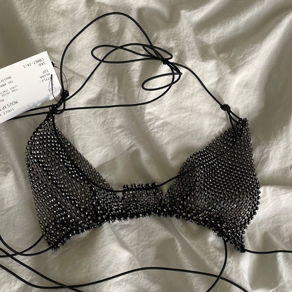 NWT never worn Mous3pie rhinestone bralette